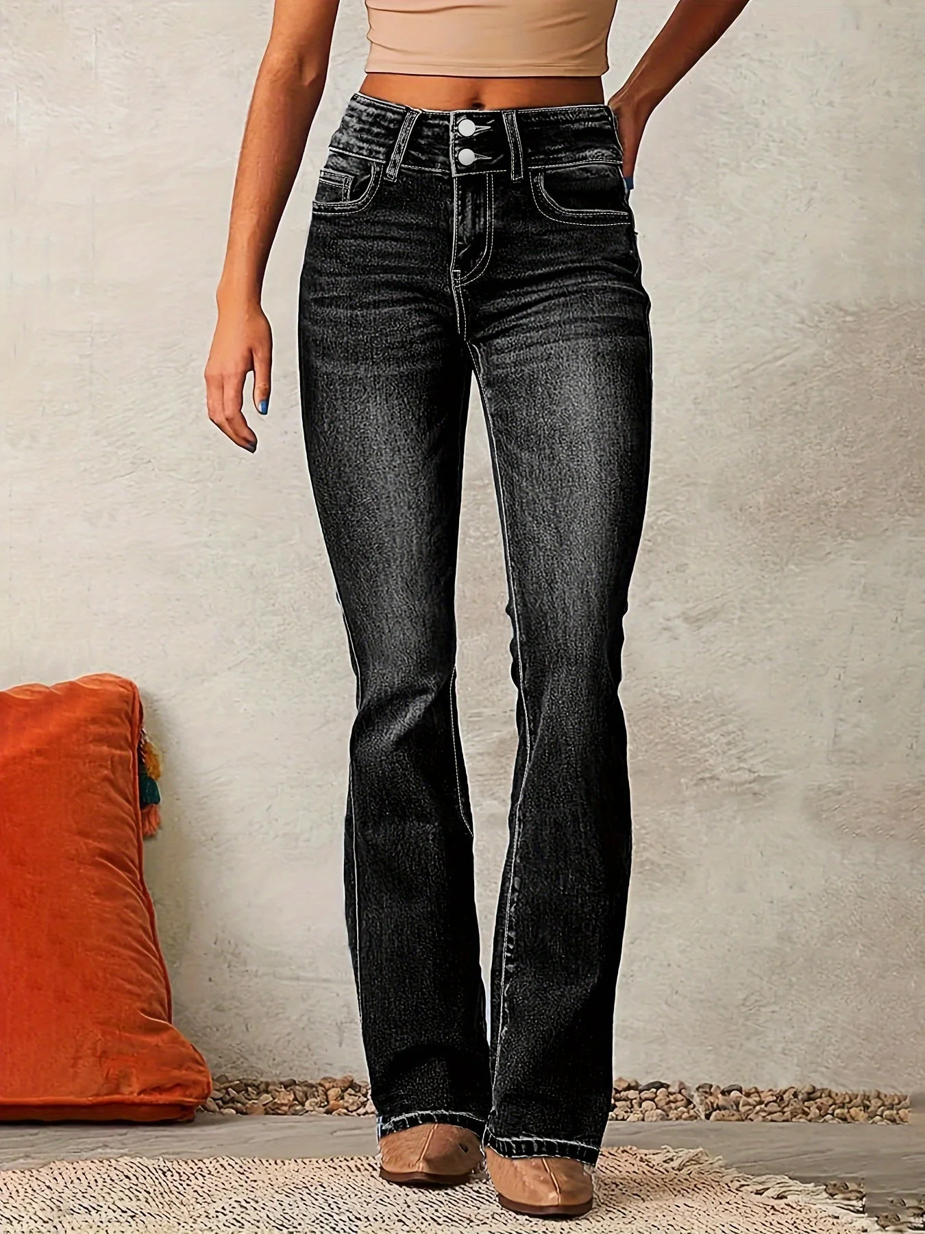 Ada | Women’s Flattering Wide-Leg Jeans with Button Fly - Image 3