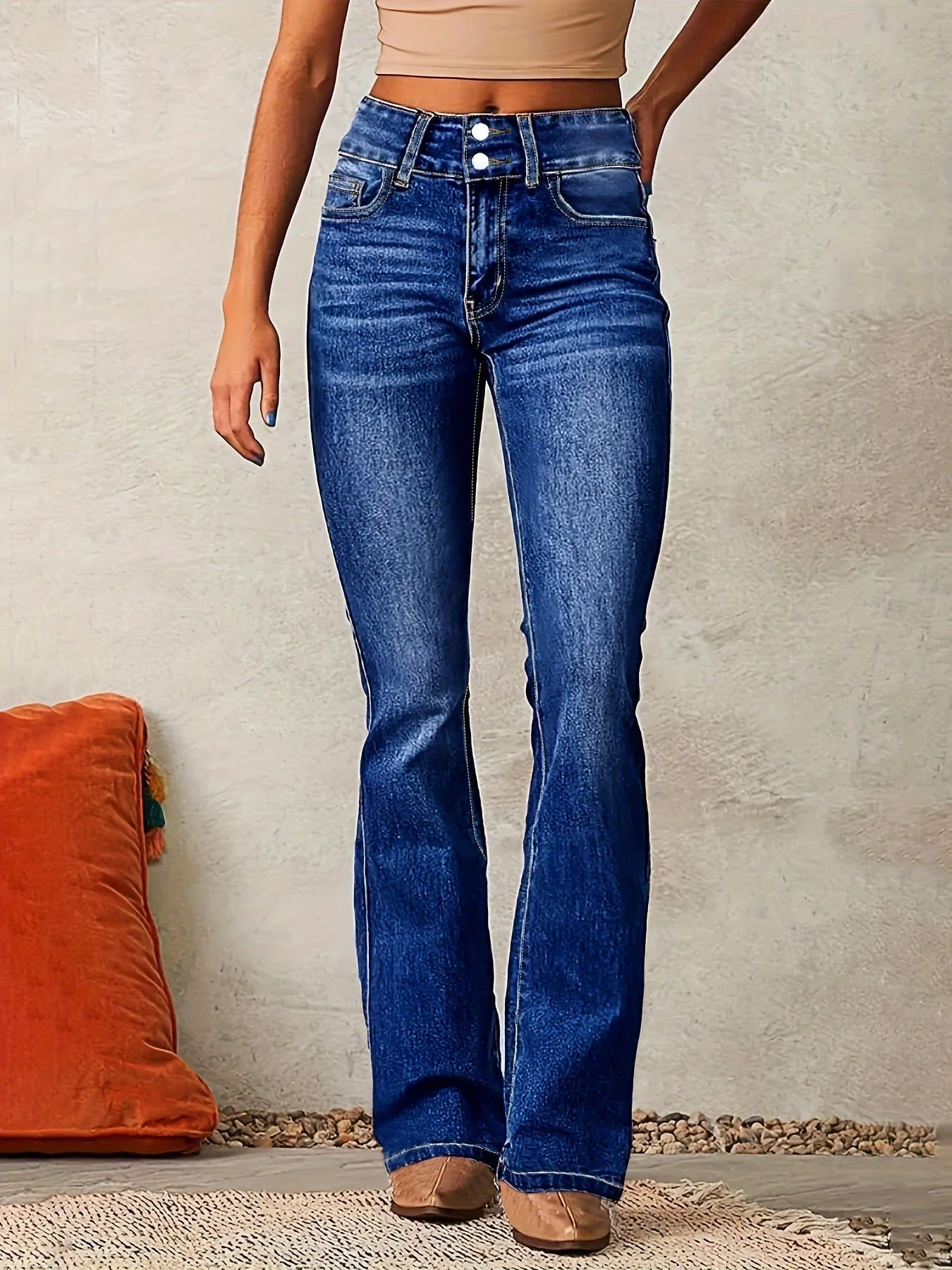 Ada | Women’s Flattering Wide-Leg Jeans with Button Fly - Image 4