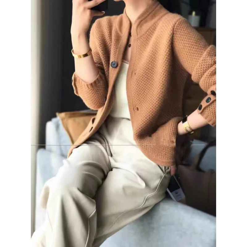 Ada | Women’s Stylish Textured Cardigan with Half-Neck Collar - Image 3