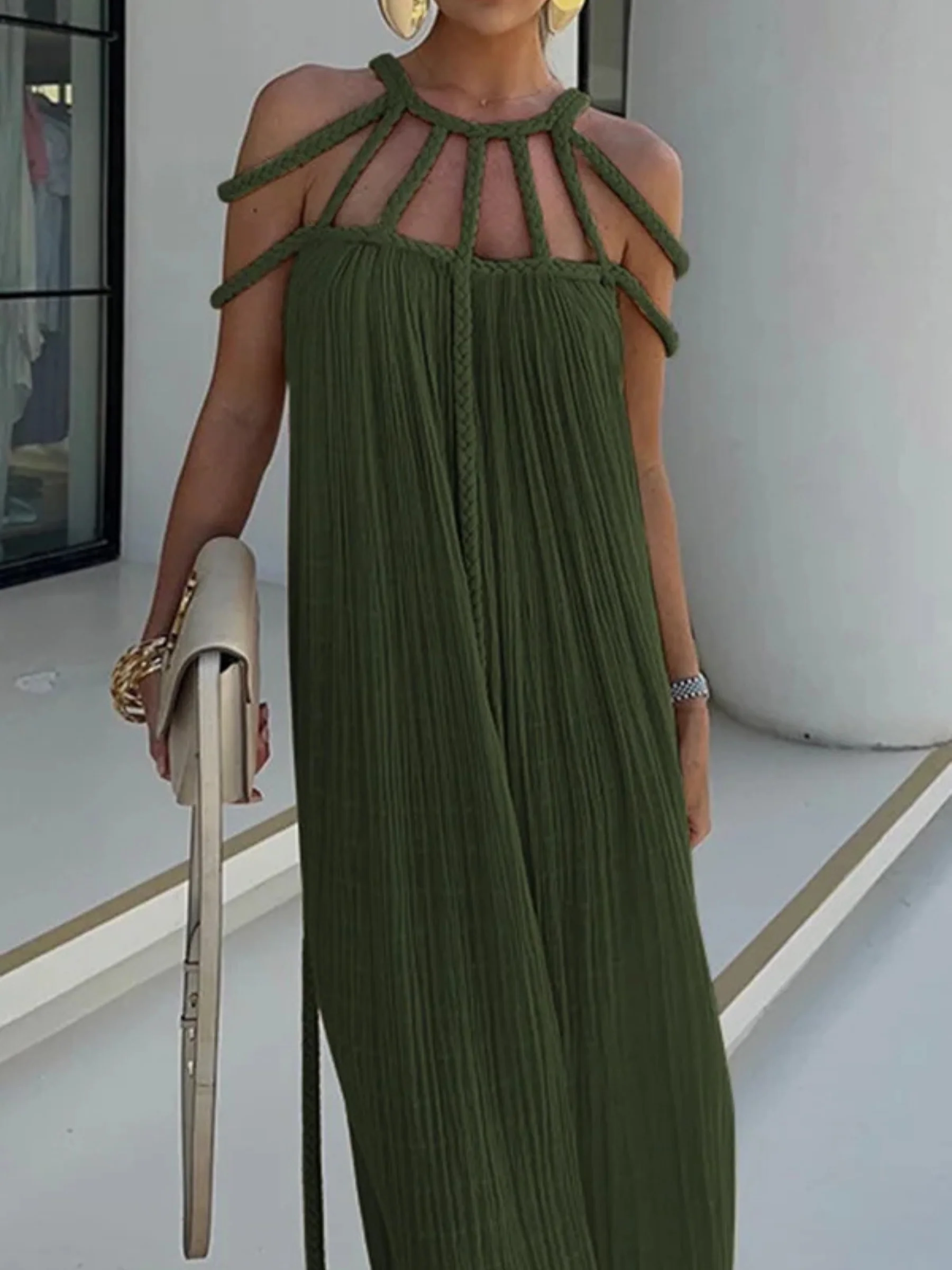 Ailsa | Women’s Boho Maxi Summer Dress with Braided Straps - Image 5