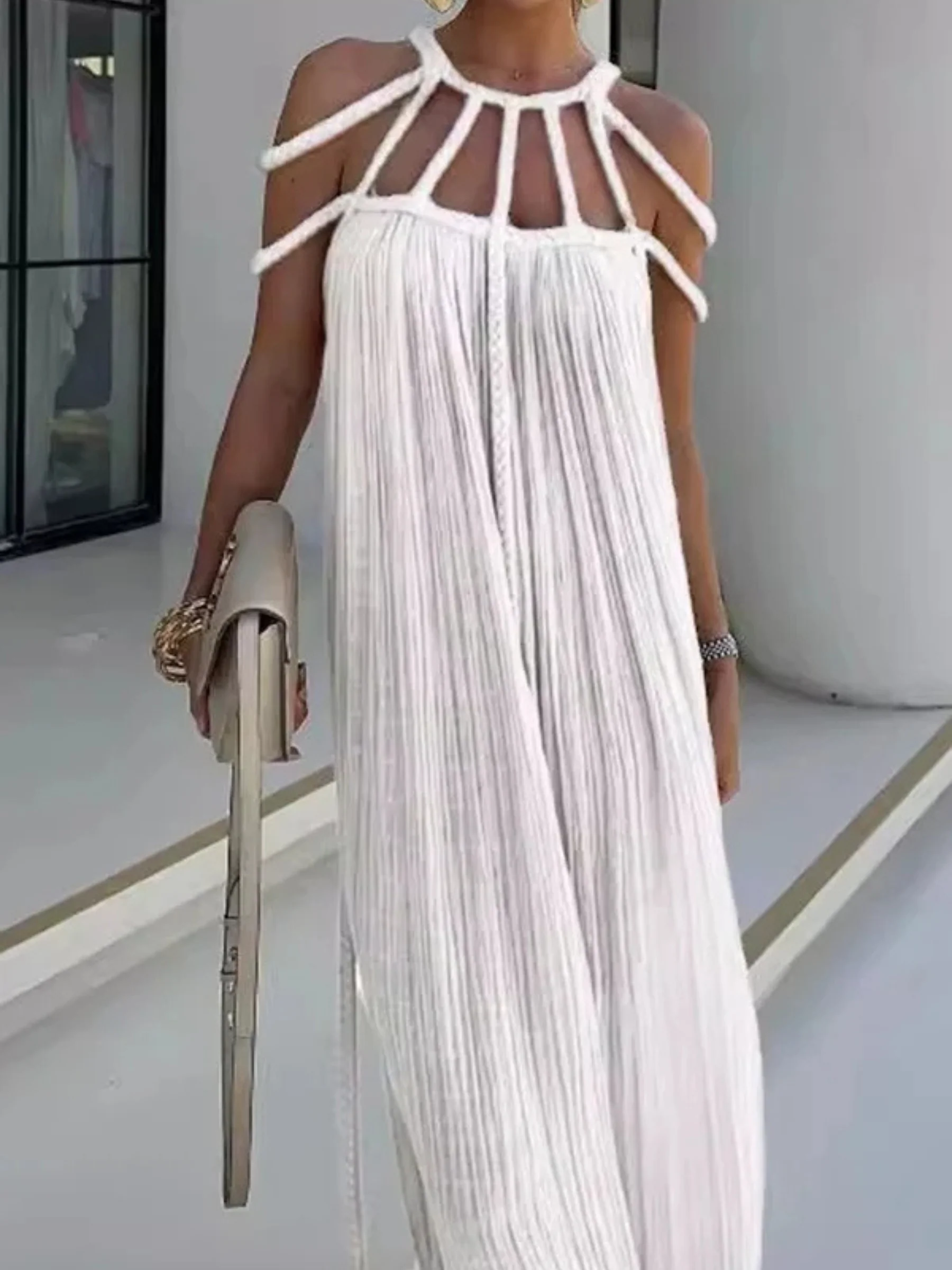 Ailsa | Women’s Boho Maxi Summer Dress with Braided Straps - Image 9