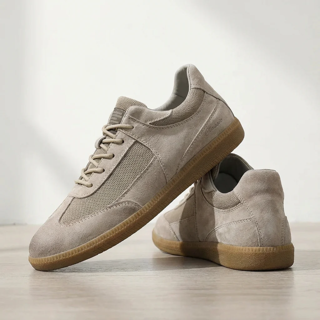 Archie | Classic Italian Leather Men’s Trainers with Gum Sole - Image 3