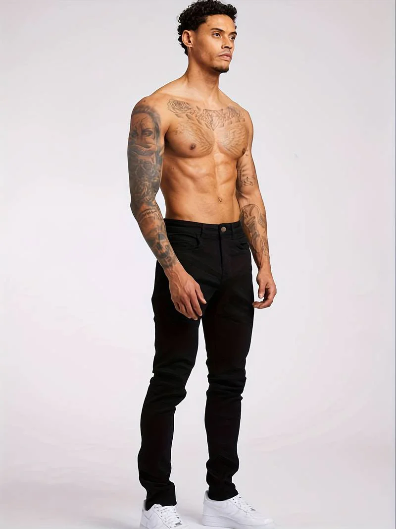 Bryn | Men’s Streetwear Slim Fit Jeans with Five-Pocket Design - Image 3