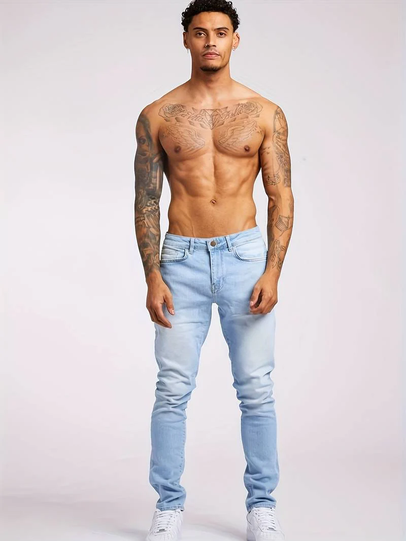 Bryn | Men’s Streetwear Slim Fit Jeans with Five-Pocket Design - Image 6