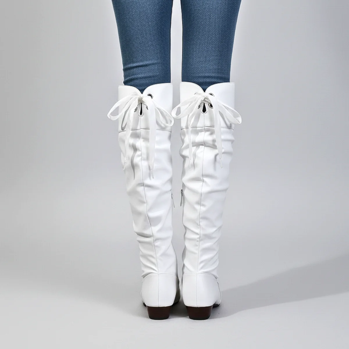 Charlotte | Women’s Slouchy Knee High Boots with Low Heel - Image 3