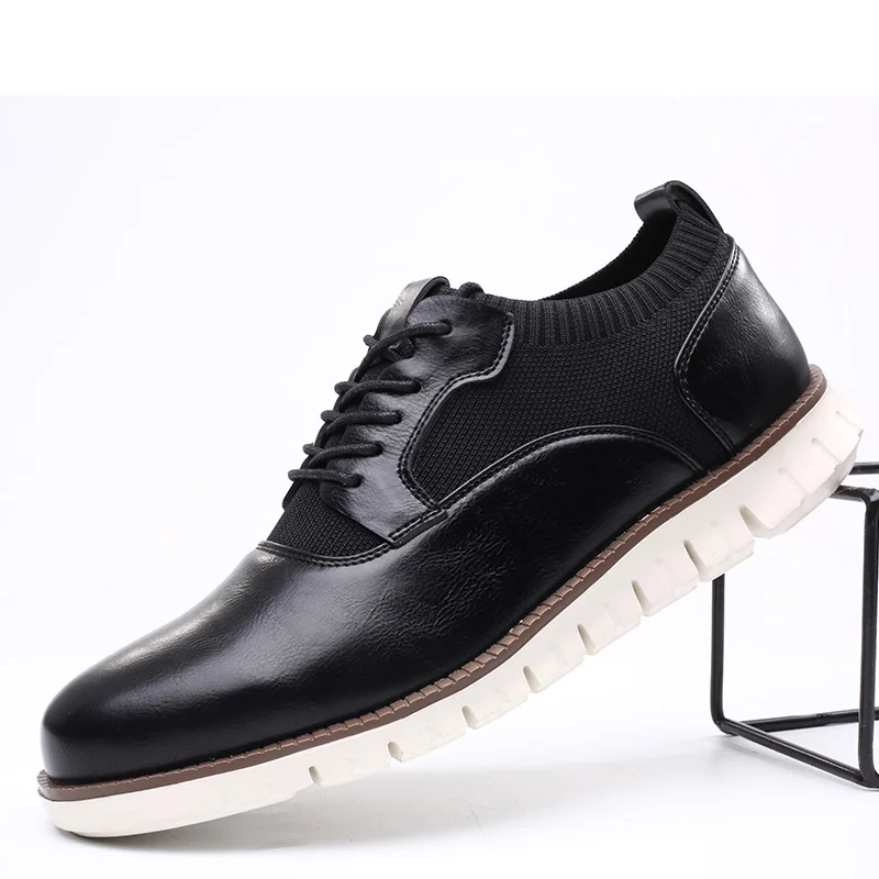 Chester | Casual Leather Men's Trainers with Lace-Up Design - Image 7