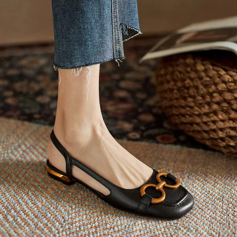Chloe | Women’s Trendy Slingback Sandals with Horsebit Buckle - Image 3
