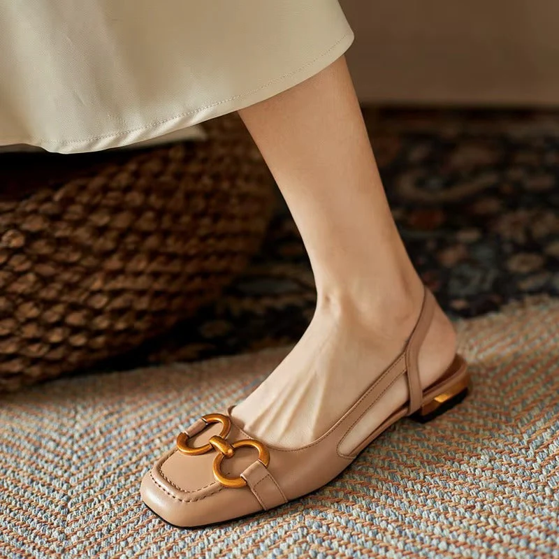 Chloe | Women’s Trendy Slingback Sandals with Horsebit Buckle - Image 4