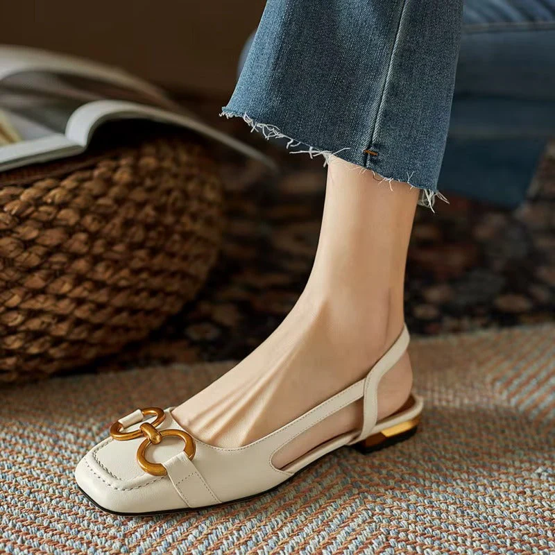 Chloe | Women’s Trendy Slingback Sandals with Horsebit Buckle - Image 5