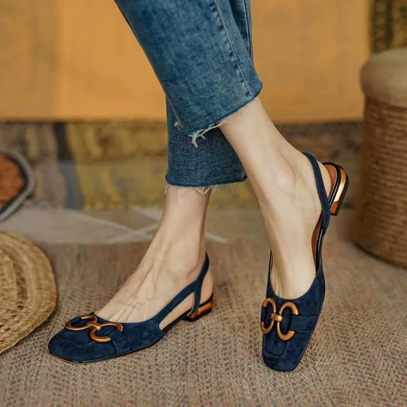Chloe | Women’s Trendy Slingback Sandals with Horsebit Buckle - Image 6