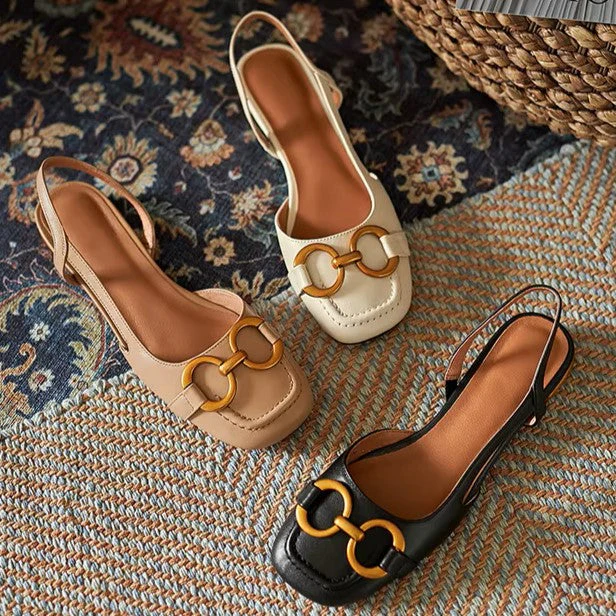 Chloe | Women’s Trendy Slingback Sandals with Horsebit Buckle - Image 8