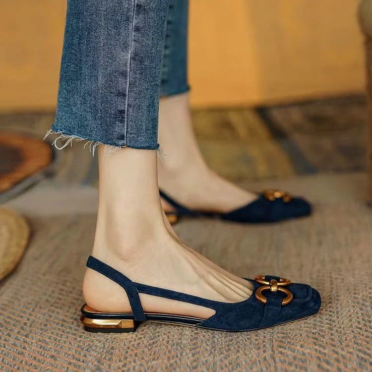 Chloe | Women’s Trendy Slingback Sandals with Horsebit Buckle - Image 9