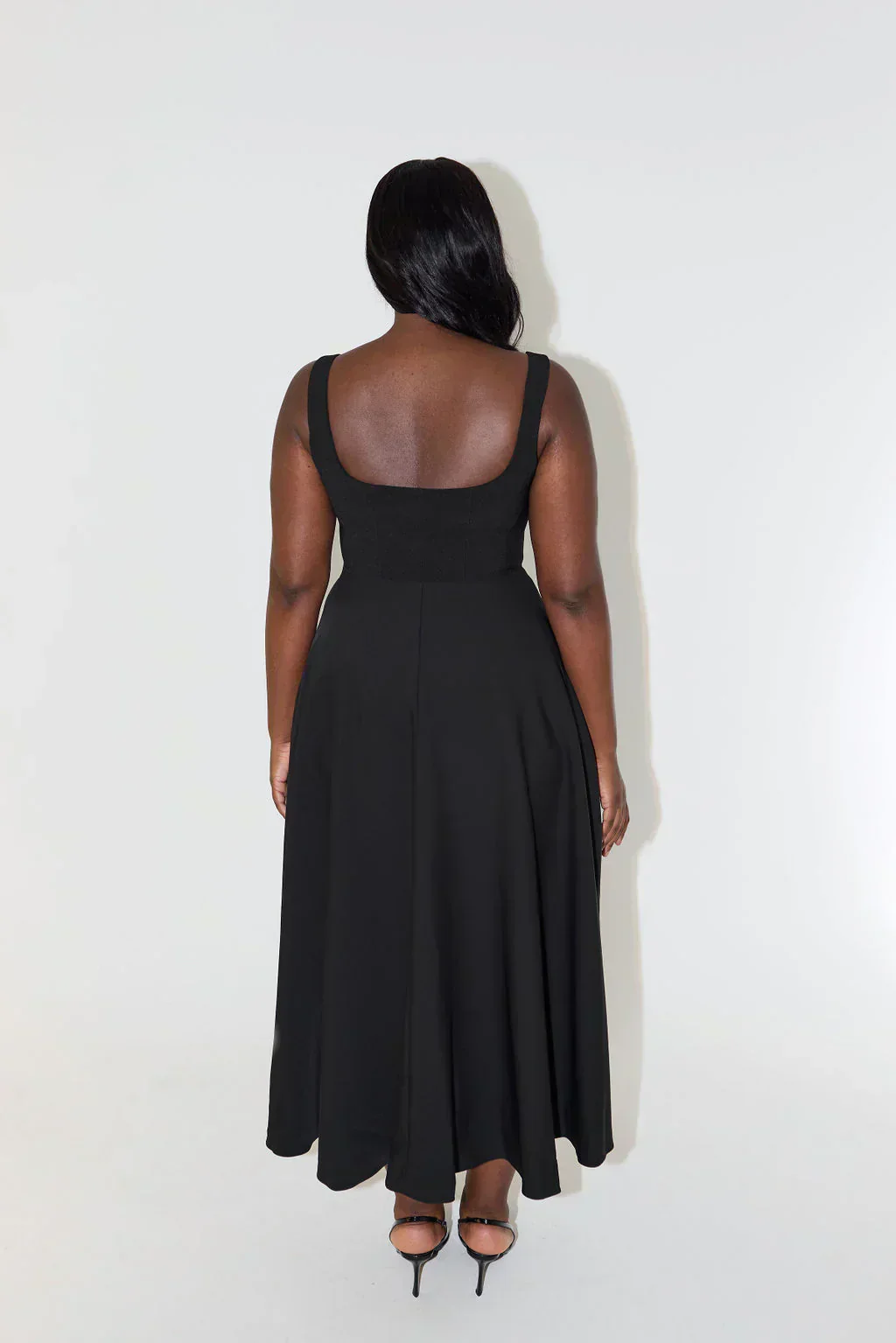 Ciara | Women’s Elegant Midi Bridesmaid Dress with Square Neckline - Image 4