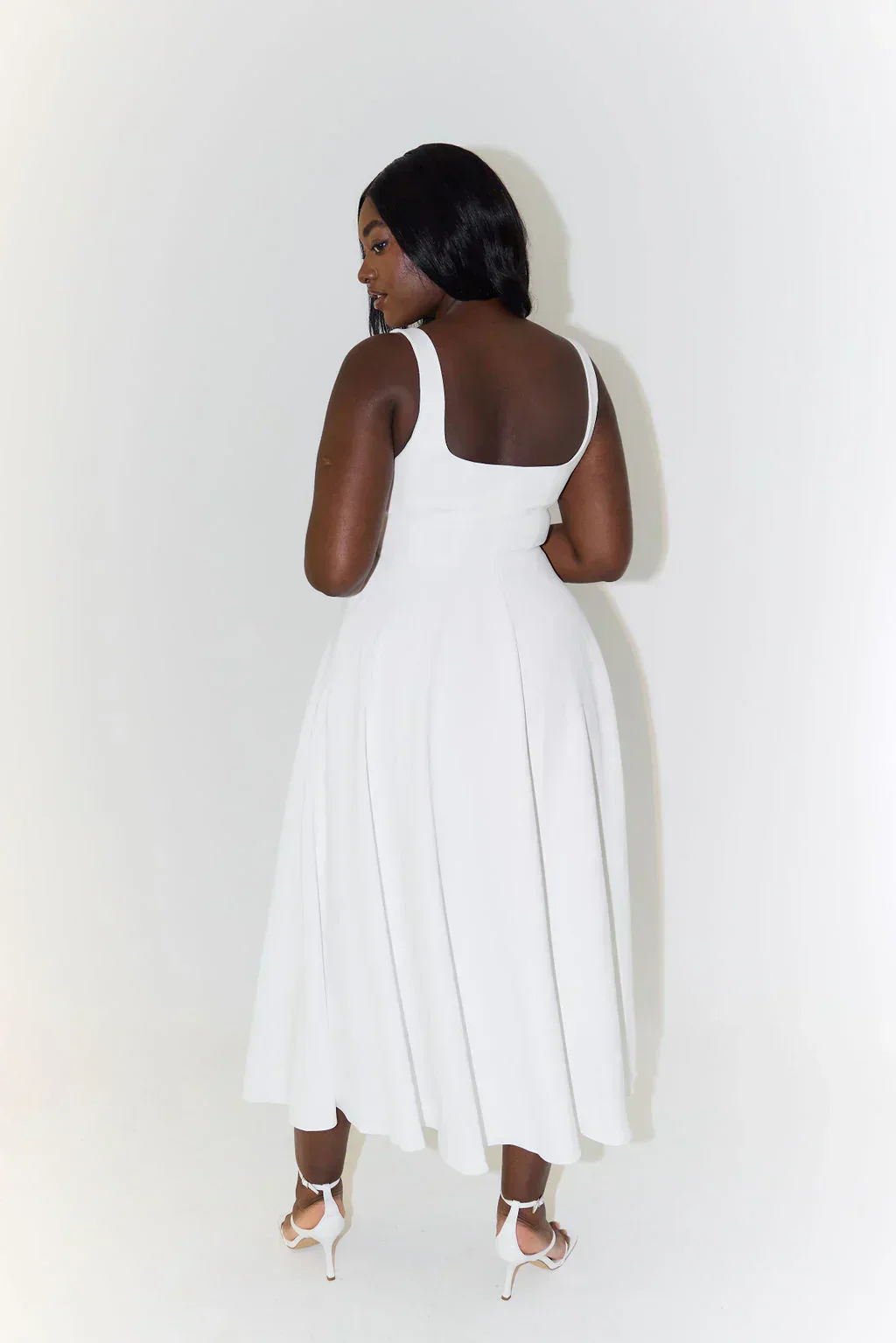 Ciara | Women’s Elegant Midi Bridesmaid Dress with Square Neckline - Image 8