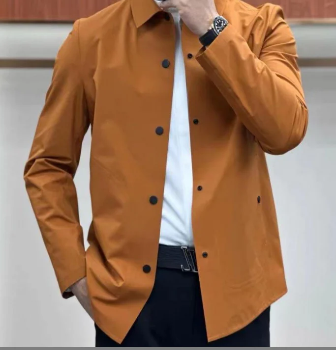 Colin | Men’s Spring Waterproof Harrington Jacket with Button Front - Image 4
