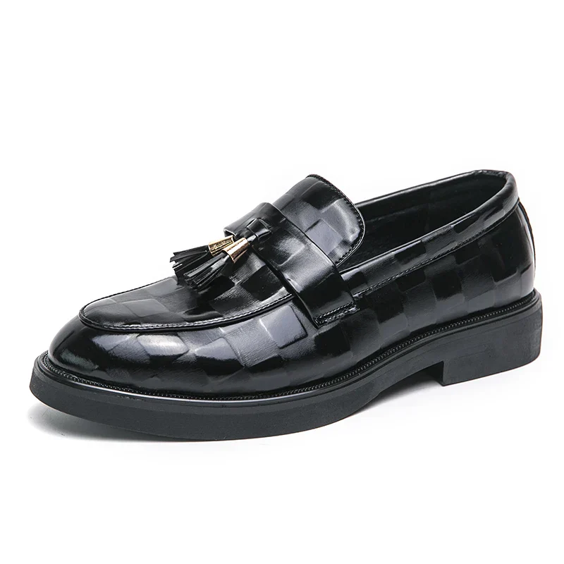 Connor | Men’s Elegant Patterned Loafers with Tassel Trim - Image 19