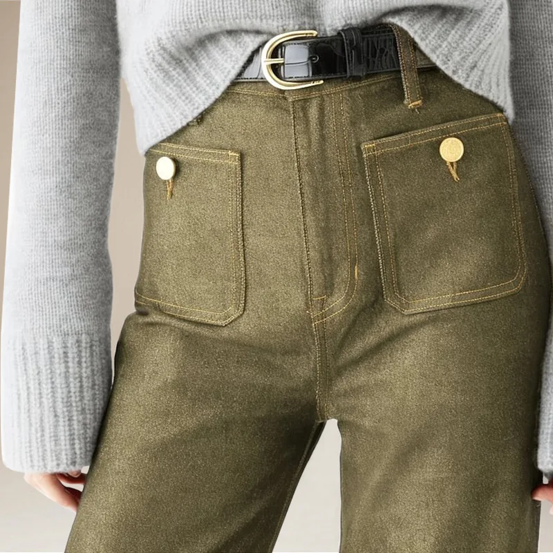 Daisy | Women’s High-Waist Jeans with Front Patch Pockets - Image 5