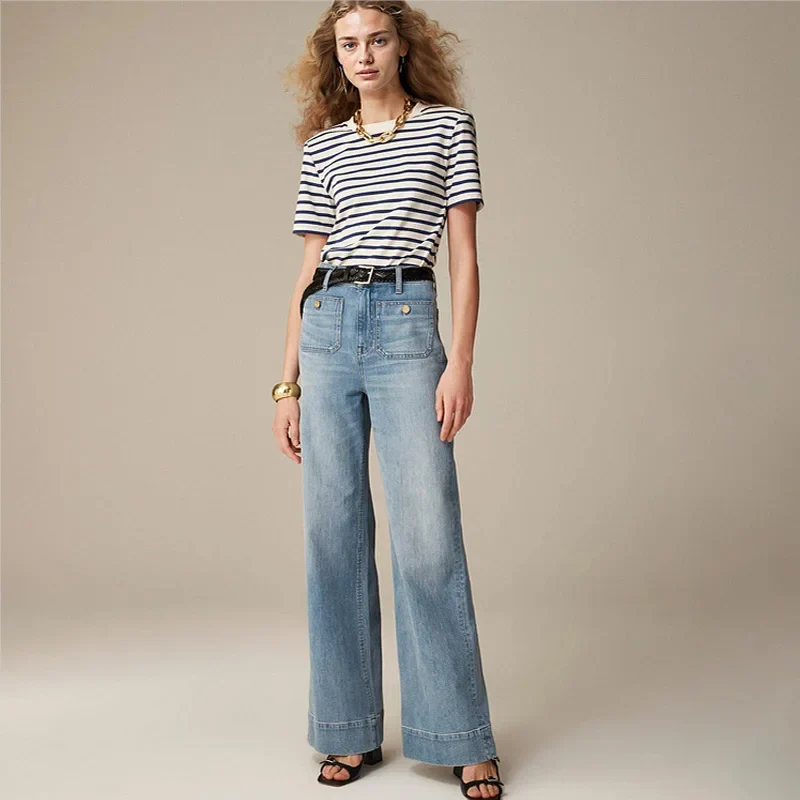 Daisy | Women’s High-Waist Jeans with Front Patch Pockets - Image 9