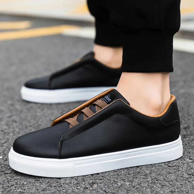 Daniel | Modern Slip-On Men’s Trainers with White Sole - Image 4