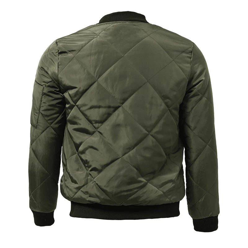 Dean | Men’s Classic Quilted Bomber Jacket with Zip Front - Image 3