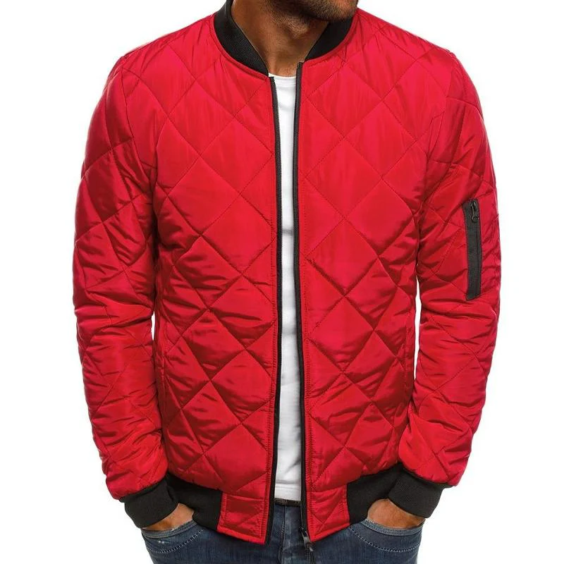 Dean | Men’s Classic Quilted Bomber Jacket with Zip Front - Image 6