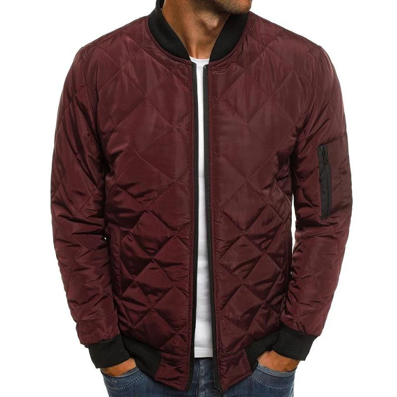 Dean | Men’s Classic Quilted Bomber Jacket with Zip Front - Image 7