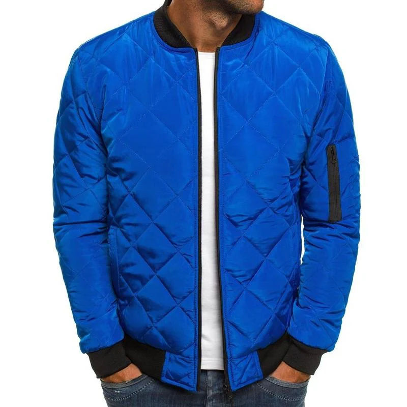 Dean | Men’s Classic Quilted Bomber Jacket with Zip Front - Image 8