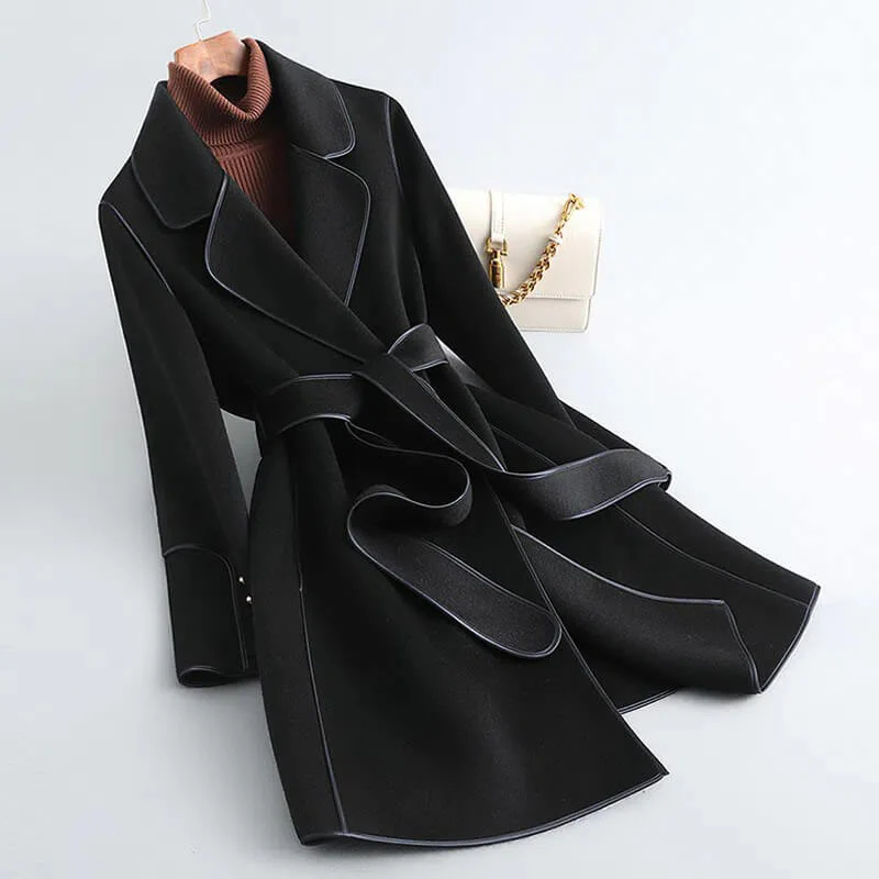 Delilah | Women’s All-Season Wool Trench Coat with Tie Belt - Image 4