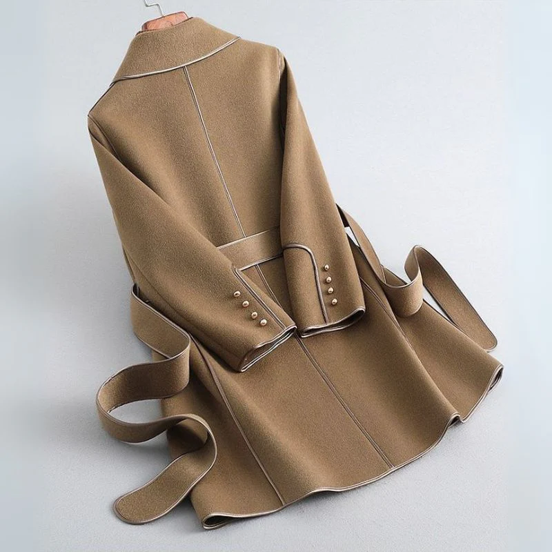 Delilah | Women’s All-Season Wool Trench Coat with Tie Belt - Image 5