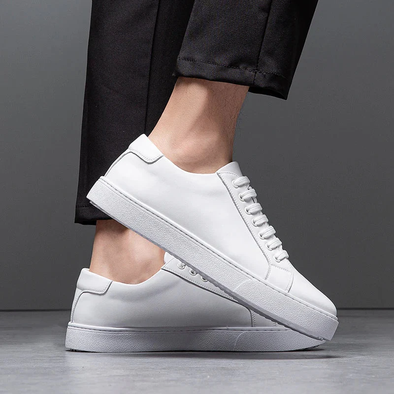 Edward | Formal Leather Men's Trainers with Lace-Up Design - Image 16