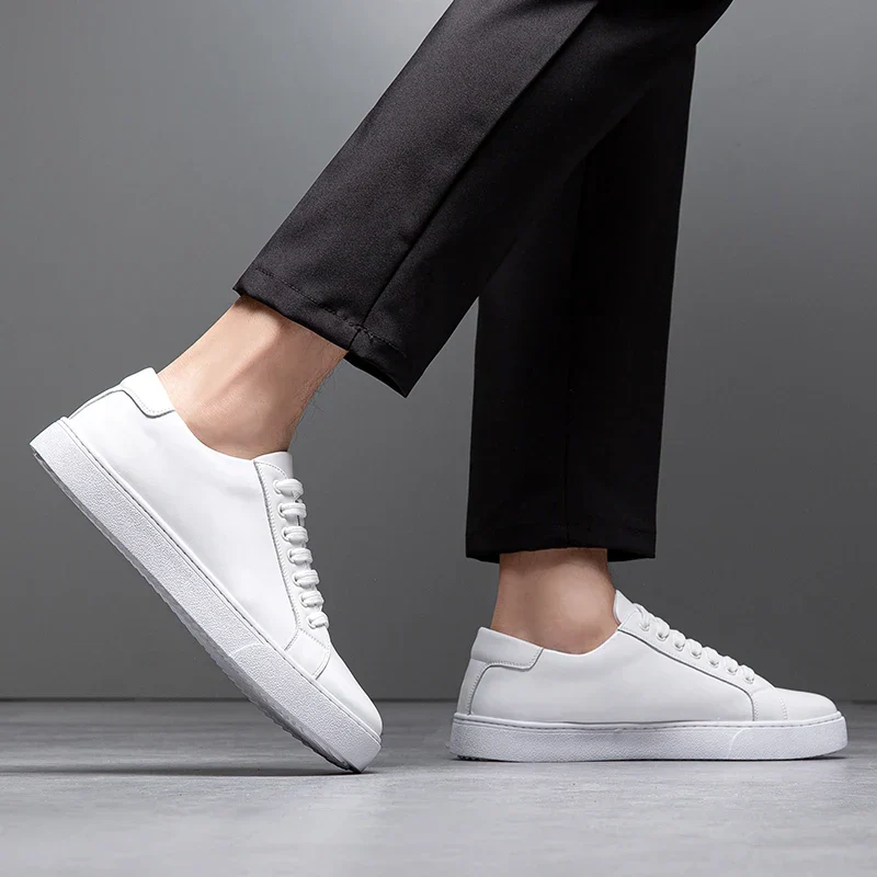 Edward | Formal Leather Men's Trainers with Lace-Up Design - Image 17