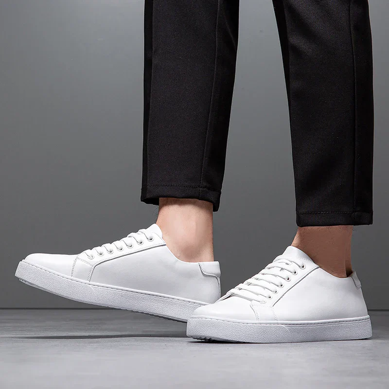 Edward | Formal Leather Men's Trainers with Lace-Up Design - Image 18