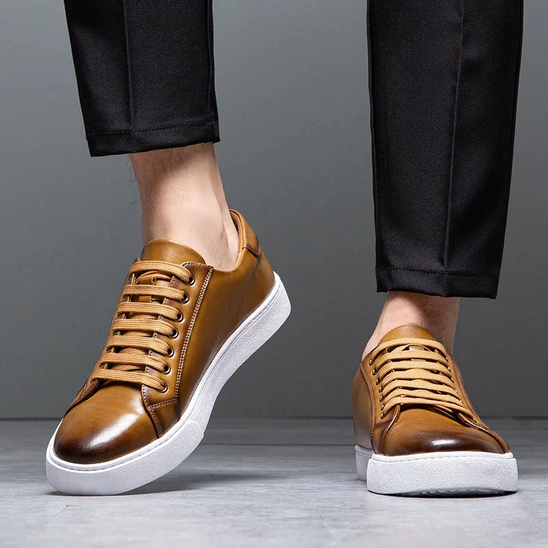 Edward | Formal Leather Men's Trainers with Lace-Up Design - Image 22