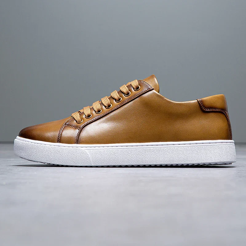 Edward | Formal Leather Men's Trainers with Lace-Up Design - Image 23