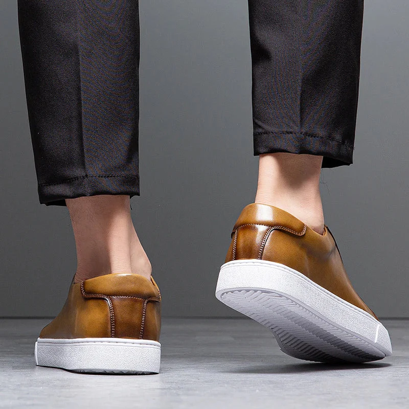 Edward | Formal Leather Men's Trainers with Lace-Up Design - Image 25