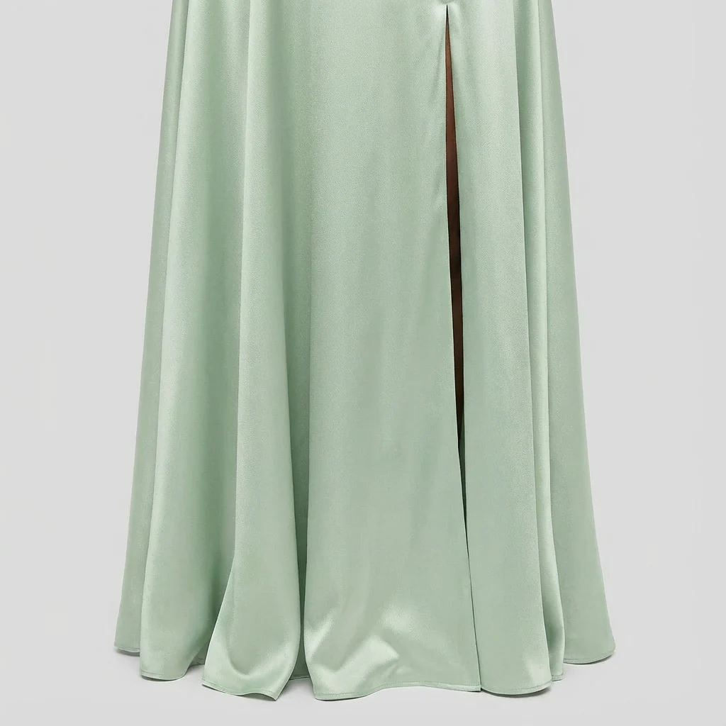 Elsie | Women’s Satin Maxi Prom Dress with Thigh-High Split - Image 3