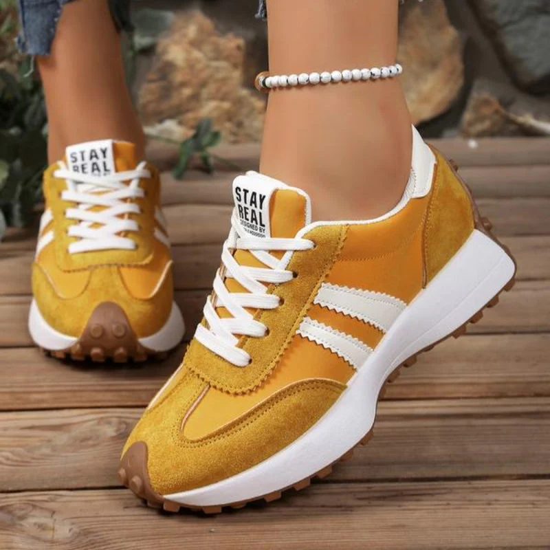 Grace | Casual Retro Women's Trainers with Suede Panels - Image 10
