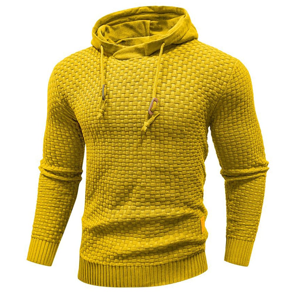 Harley | Men’s Casual Textured Knit Hoodie with Drawstring Hood - Image 19