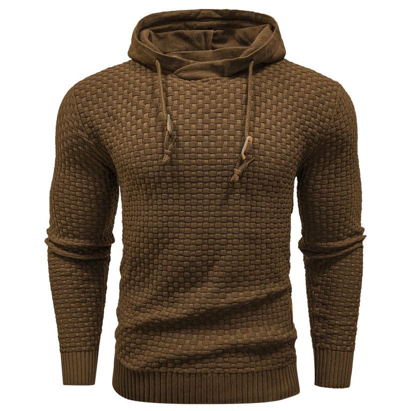 Harley | Men’s Casual Textured Knit Hoodie with Drawstring Hood - Image 21