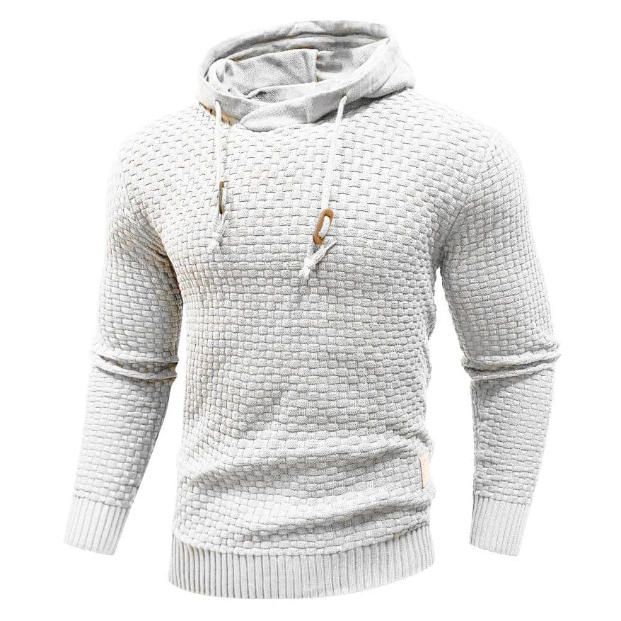 Harley | Men’s Casual Textured Knit Hoodie with Drawstring Hood - Image 7