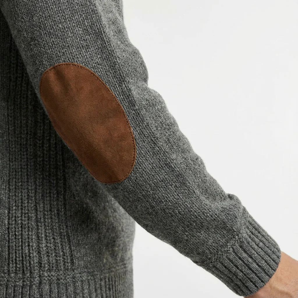Henry | Men’s Classic Wool-Blend Jumper with Elbow Patches - Image 3