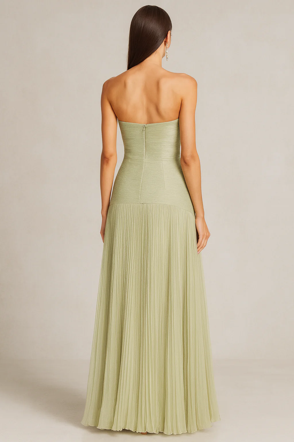 Ivy | Women’s Elegant Maxi Wedding Guest Dress with Pleated Skirt - Image 3