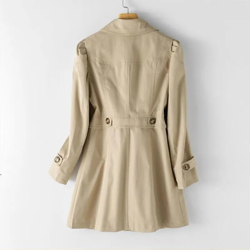 Ivy | Women’s Modern Open-Collar Trench Coat with Button Front - Image 5