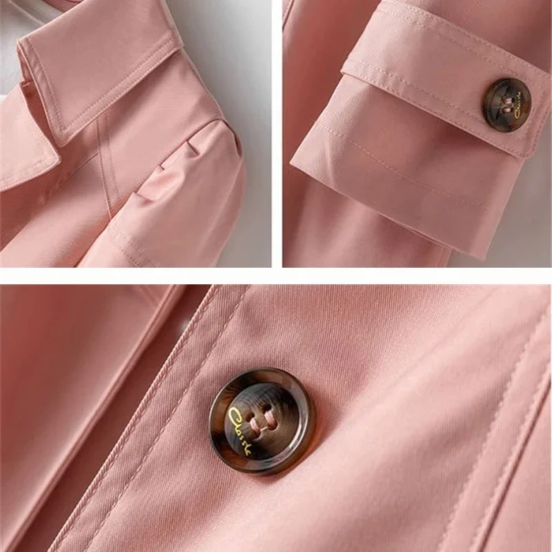 Ivy | Women’s Modern Open-Collar Trench Coat with Button Front - Image 6