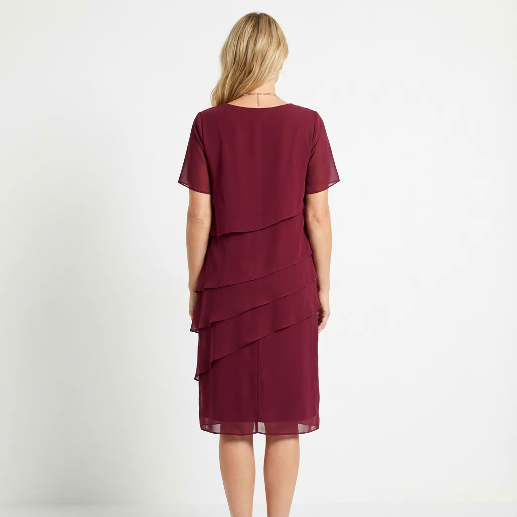 Janet | Women’s Chiffon Mother of the Bride Dress - Midi - Image 5