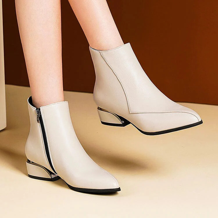 Joanne | Women’s Stylish Ankle Boots with Side Zip Fastening - Image 3