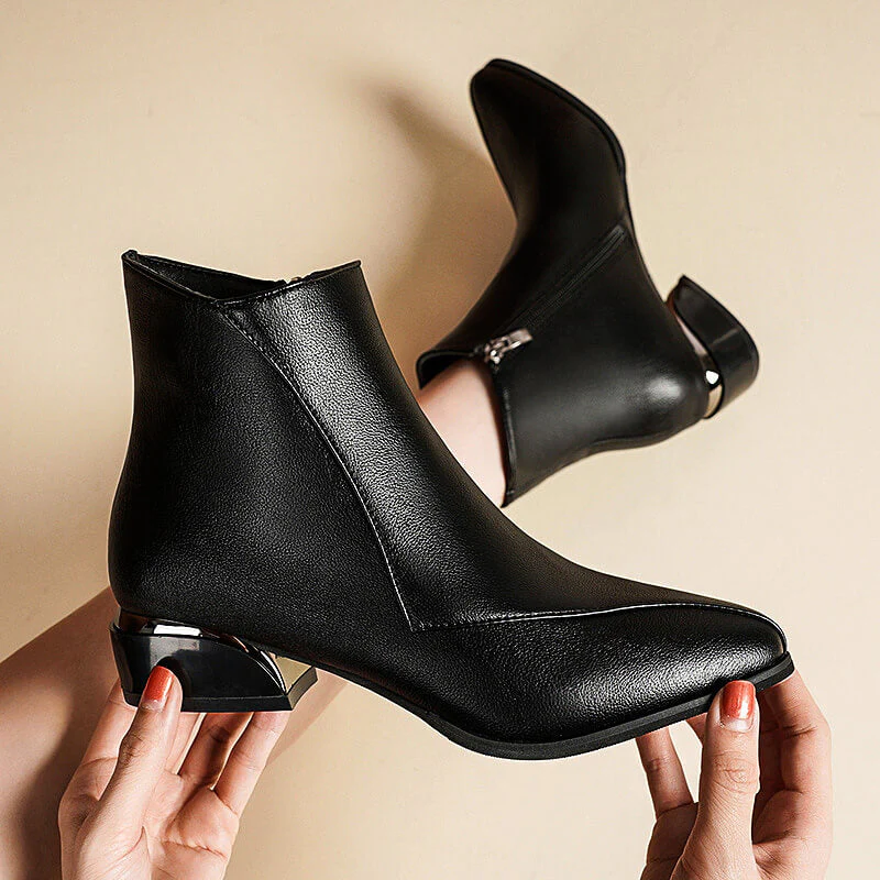 Joanne | Women’s Stylish Ankle Boots with Side Zip Fastening - Image 4