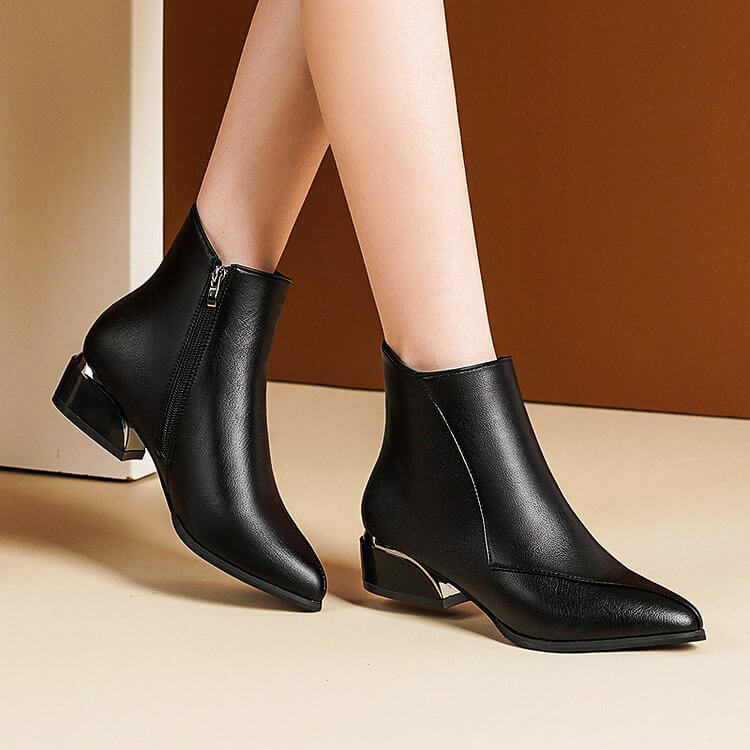 Joanne | Women’s Stylish Ankle Boots with Side Zip Fastening - Image 5