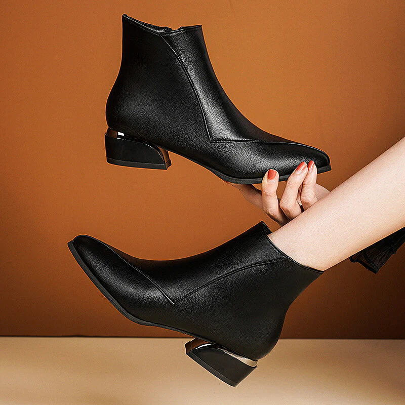 Joanne | Women’s Stylish Ankle Boots with Side Zip Fastening - Image 6