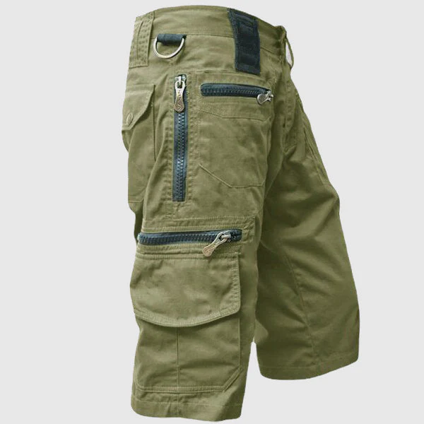Joshua | Men's Utility Cargo Shorts with Multiple Zip Pockets - Image 3